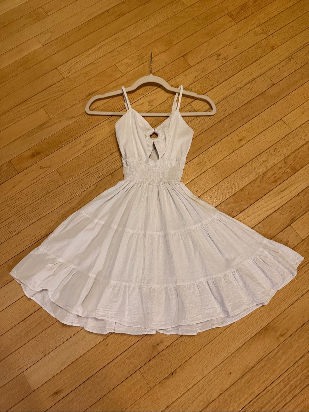 White Keyhole Sundress